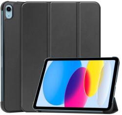Gigapack tabletvédő álló, bőr hatású, aktív flip, oldalra nyíló, trifold, asztali tartó, fekete, kompatibilis: Apple IPAD 11, 2025, / IPAD 10.9, 2022 (GP-132719)