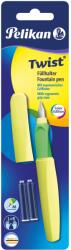 Pelikan Twist töltőtoll, Két tintapatron, ergonomikus, Neon sárga (807326)