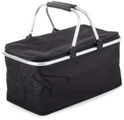 Ikonka Összecsukható alukeretes hűtőtáska, 35 L, 48 x 28 x 22 cm, fekete, IK (HM-02729)