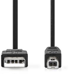 Nedis CCGL60100BK50 USB kábel USB 2.0 5 M USB A USB B Fekete (CCGL60100BK50)
