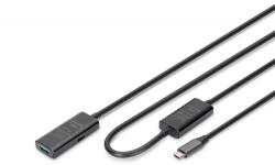 ASSMANN DA-73111 USB kábel USB 3.2 Gen 1 (3.1 Gen 1) 10 M USB C USB A Fekete (DA-73111)