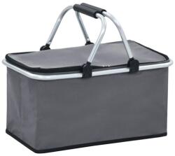 Ikonka Összecsukható alukeretes hűtőtáska, 35 L, 48 x 28 x 24 cm, szürke, IK (HM-02730)