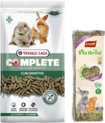 Versele-Laga Cuni Sensitive Complete 1.75kg - hrană pentru iepuri + VITAPOL Fân pentru rozătoare 500g