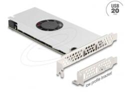 Delock 2x USB 20 Gbps Type-C bővítő kártya PCIe (90805) (90805) - aqua