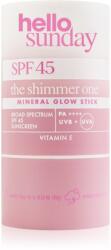 Hello Sunday SPF the shimmer one mineral glow stick ásványi védőkrém érzékeny területekre ceruzában SPF 45 20 g