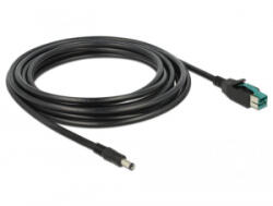 Delock PoweredUSB 12 V -> DC 5, 5 x 2, 1 mm kábel 4m fekete (85500)