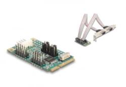 Delock Mini PCIe -> 2x RS-232 port hátlapi kivezetés (95276)