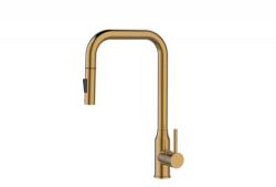 Alveus Baterie de bucatarie Alveus Bloom 1150849 cu furtun extractibil, alama, bronz (1150849)