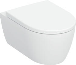Geberit iCon fali WC mélyöblítésű készlet, zárt forma, TurboFlush, WC-ülőkével, fényes fehér 503.046. 00.1 (503.046.00.1)