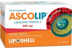 Liposhell Vitamina C Lipozomala cu aroma de cirese, 500 mg, 30 plicuri, Liposhell