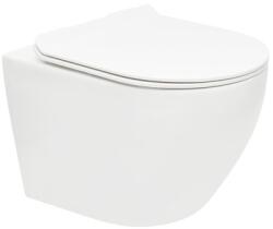 S-Line Pro Wc soft close ülőkével felakasztható fehér fényes felülettel hátsó kifolyással WC01R