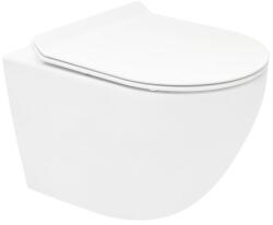 Ceramia Wc soft close ülőkével felakasztható fehér fényes felülettel hátsó kifolyással WC01T (TW1401T)