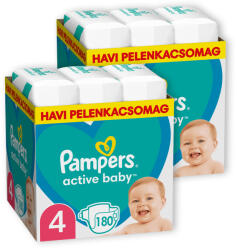 Pampers INGYENES SZÁLLÍTÁS - Pampers Active Baby pelenka, Maxi 4, 9-14 kg, 1+1, 360 db