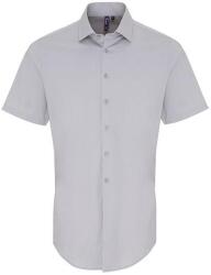 Premier Férfi Poplin Stretch rövid ujjú ing XL szürke