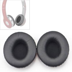  PART000280 1 pár Beats Audio Beats by Dr. Dre Solo HD fejhallgató bőr párna, szivacs, Szin: Fekete (PART000280)