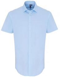 Premier Férfi Poplin Stretch rövid ujjú ing 2XL kék|lila|mályva|szürke
