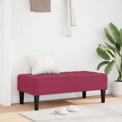 vidaXL Пейка с възглавница Виненочервен 113 x 57 x 39 см Кадифе (42001952)