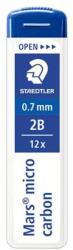 STAEDTLER Grafitbél, 2B, 0, 7mm, STAEDTLER "Mars Micro Carbon 250", 12szál/tubus (250 07-2B) - nyomtassingyen