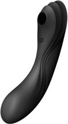 Satisfyer Curvy Trinity 4 - léghullámos 2in1 vibrátor (fekete) (4061504036540)