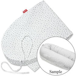 Scamp Formázható univerzális szoptatós párna pamut huzat - Grey White Little Big