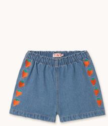 Tinycottons gyerek pamut rövidnadrág STRAWBERRIES WOVEN SHORT nyomott mintás, SS25-249 - kék 140