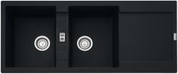 Franke Chiuveta bucatarie Franke Maris MRG 621 cu doua cuve, 1160x500mm, fragranite, Matte Black (114.0630.884) Chiuveta
