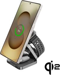 CubeNest Qi2 3 az 1-ben Összecsukható vezeték nélküli mágneses töltő SQS312 Pro Samsung Watch (3116)