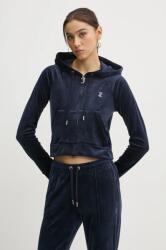 Juicy Couture felső sötétkék, női, nyomott mintás, kapucnis, JCWA122001 - sötétkék L
