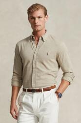 Ralph Lauren pamut ing férfi, legombolt galléros, fekete, regular, 710654408 - bézs XL