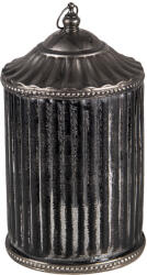 Clayre & Eef Candela cu led sticla neagra 11x20 cm (6GL3360deco)