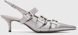 AllSaints bőr tűsarkú Grace Buckle Heel ezüst, W150FB - ezüst Női 38