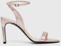 Calvin Klein bőr szandál HEEL SANDAL 90 PEARL arany, HW0HW02026 - arany Női 40