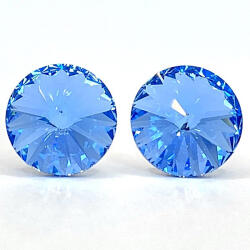  Kristály fülbevaló light sapphire színű rivoli 10 mm (100154)