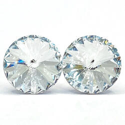  Kristály fülbevaló crystal színű rivoli 10 mm (100159)
