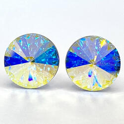  Kristály fülbevaló AB színváltós rivoli 10 mm (100158)