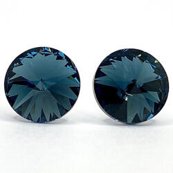  Kristály fülbevaló montana színű rivoli 10 mm (100157)