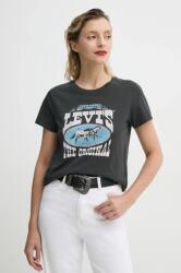 Levi's pamut póló THE PERFECT TEE női, fekete, 17369 - fekete XS - answear - 14 990 Ft