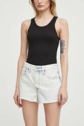 Levi's farmer rövidnadrág női, sima, magas derekú - kék 24 - answear - 19 990 Ft
