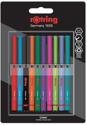 rOtring Tűfilc készlet, 10 darabos, rOtring " Liner" , vegyes szín (NRR2166220)