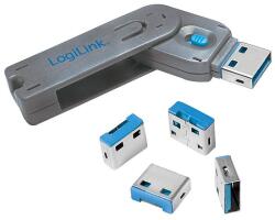 LogiLink USB-A Port Blocker, 1 Key + 4 Locks (AU0043)
