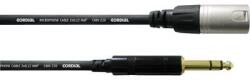 Cordial XLR Átalakító Kábel [1X Xlr Dugó - 1X Jack-Dugó, 6, 35 Mm-Es] 6 M Fekete Cfm6Mv