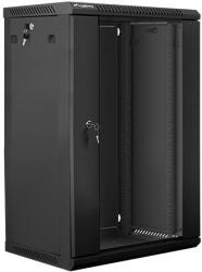 Lanberg Dulap de comunicatii Dulap rack Lanberg 19 cu montare pe perete 18U / 600x450 pentru auto-asamblare (pachet plat), negru (WF01-6418-10B)