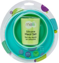 Melii bébiétel tároló készlet, szilikon, 3 db, kék /lime/menta (13600_M)