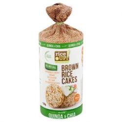 RiceUP! ! Eat Smart puffasztott teljes kiőrlésű barna rizs szelet chia maggal és quinoával 120 g
