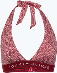 Tommy Hilfiger Halter Rp Print virágos csíkos fürdőruha felső regatta piros