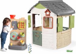 Smoby Set căsuță și perete de joacă cu 6 activități Life Jura Lodge Smoby extensibilă cu hrănitoare pentru păsări (SM810504-2) Casuta pentru copii