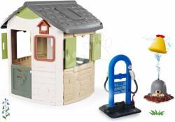 Smoby Set căsuță și benzinărie cu încărcare Life Jura Lodge Smoby extensibilă cu hrănitoare și joc de apă Cârtiță cu apă (SM810504-18) Casuta pentru copii