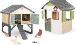 Smoby Set căsuță și coteț pentru găini Life Jura Lodge Smoby extensibilă cu hrănitoare pentru păsări (SM810504-8) Casuta pentru copii