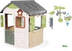 Smoby Set căsuță și stație meteorologică Life Jura Lodge Smoby extensibilă cu hrănitoare de păsări și sonerie de vânt anemometru și pluviometru (SM810504-4) Casuta pentru copii