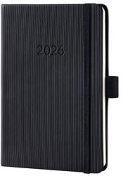 Sigel Naptár, A6, heti, 2027, kemény borító, SIGEL Conceptum , fekete (SIC2613)